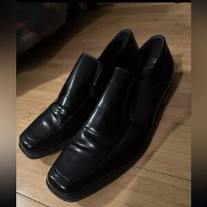 Stacy Adams Cassidy Mens Black Leather Slip On Casual Dress Shoes 10.5